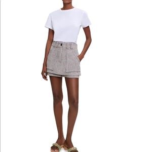 Maje Iva Tailored Plaid Skort Size 36